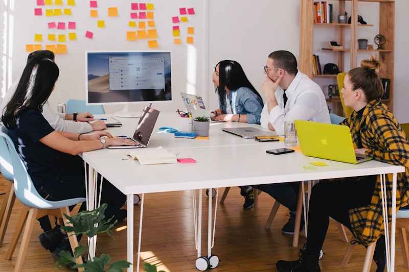 professional analyzing meeting data and AI transcription results